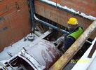 Steel pipe jacking in winter