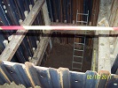 Receiving shaft construction using “Pátria” type pile sheets