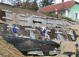 Sycons Kft. - Reinforcement of embankments by constructing reinforced soil retaining walls - Image 3